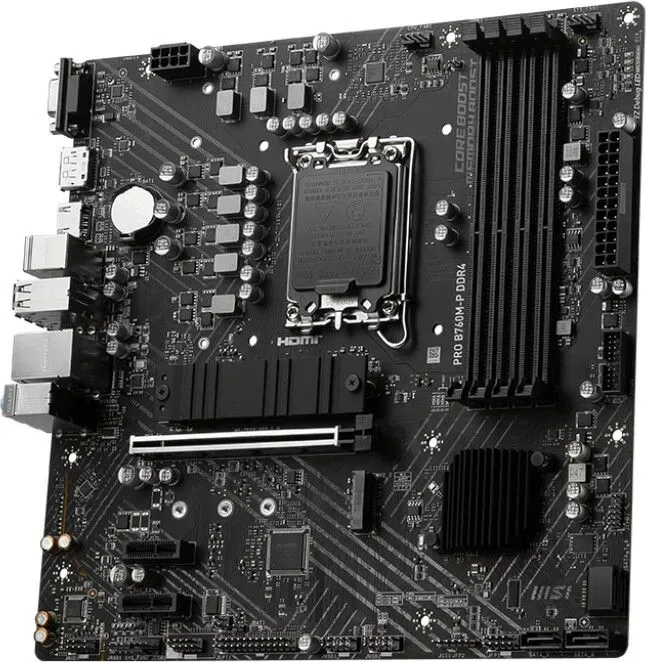 Материнская плата MSI PRO B760-P DDR4 II Soc-1700 Intel B760 4xDDR4 ATX AC`97 8ch(7.1) 2.5Gg+HDMI+DP