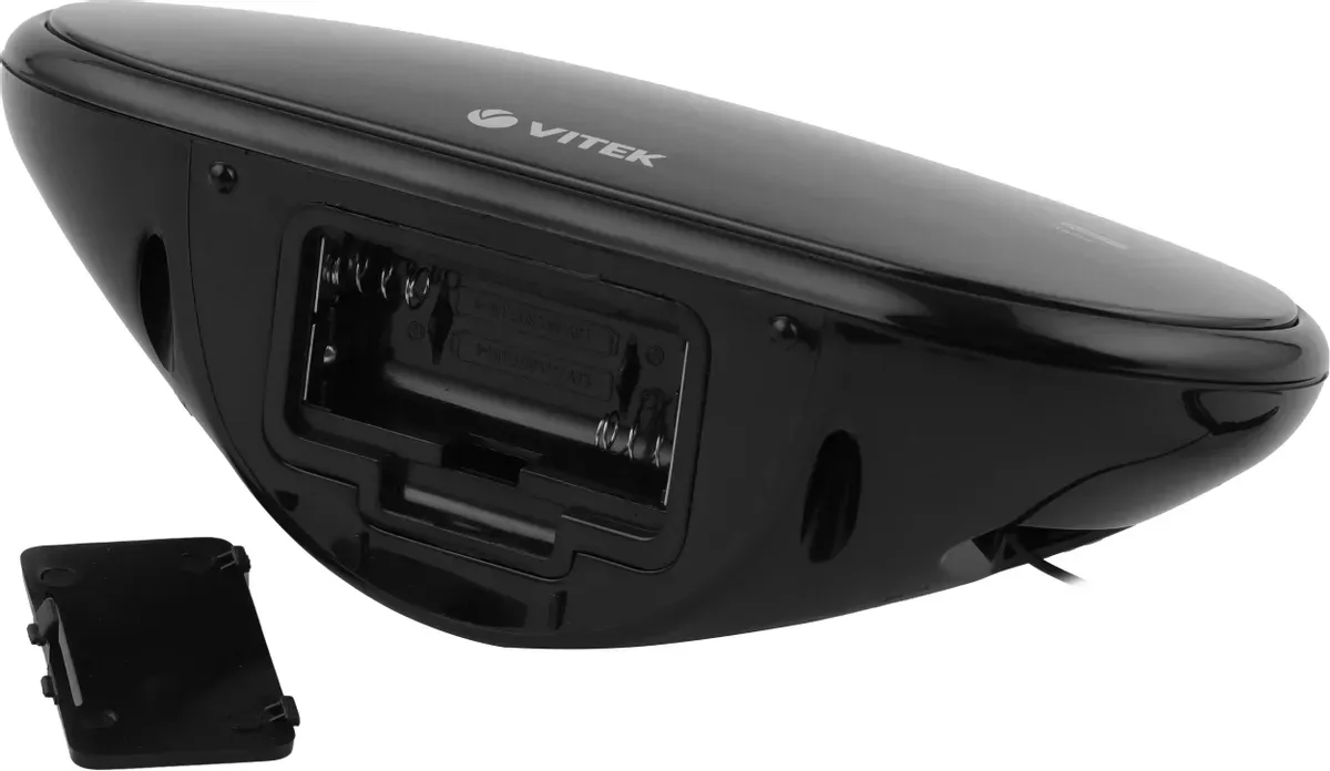 Радиобудильник Vitek VT-6602 черный LCD часы:цифровые AM/FM