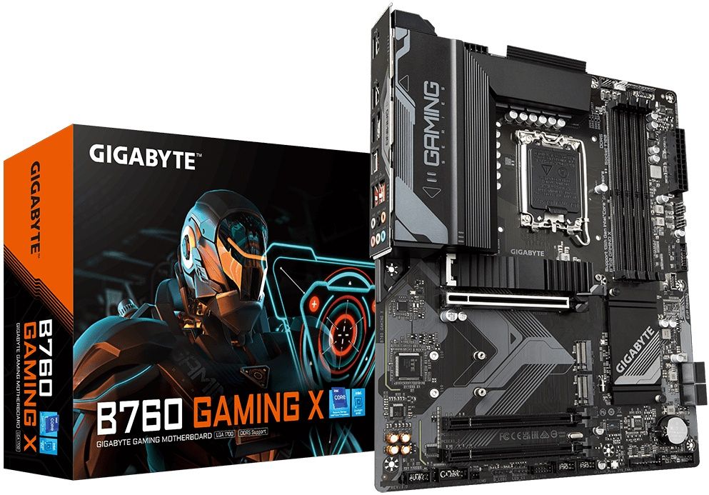 Материнская плата Gigabyte B760 Gaming X B760 Socket-1700 4xDDR5, 4xSATA3, RAID, 3xM.2, 3xPCI-E16x, 2xUSB3.2, 1xUSB3.2 Type C, DP, HDMI, 2.5Glan, ATX