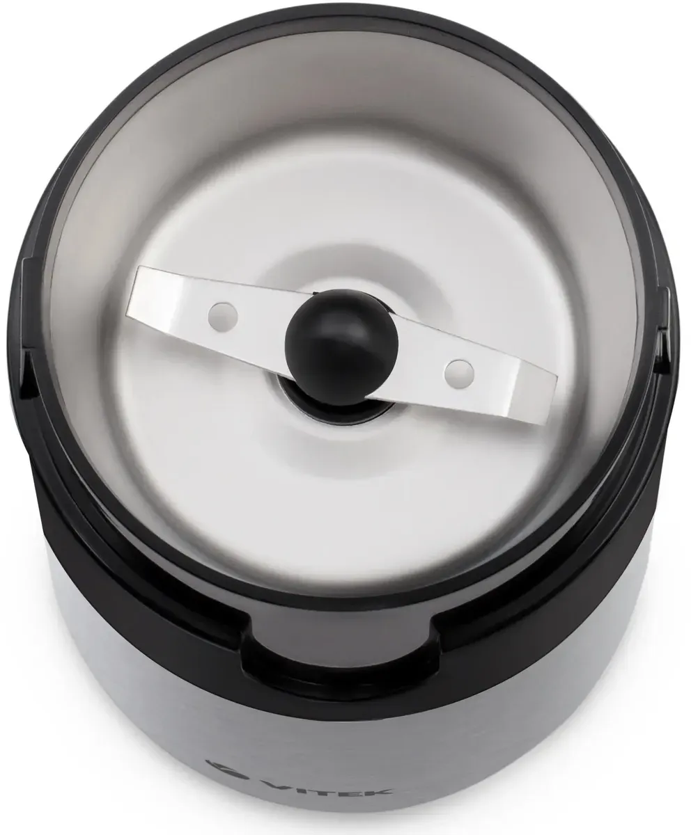 Кофемолка Vitek VT-1540 SR 120Вт сист.помол.:ротац.нож вместим.:40гр серебристый