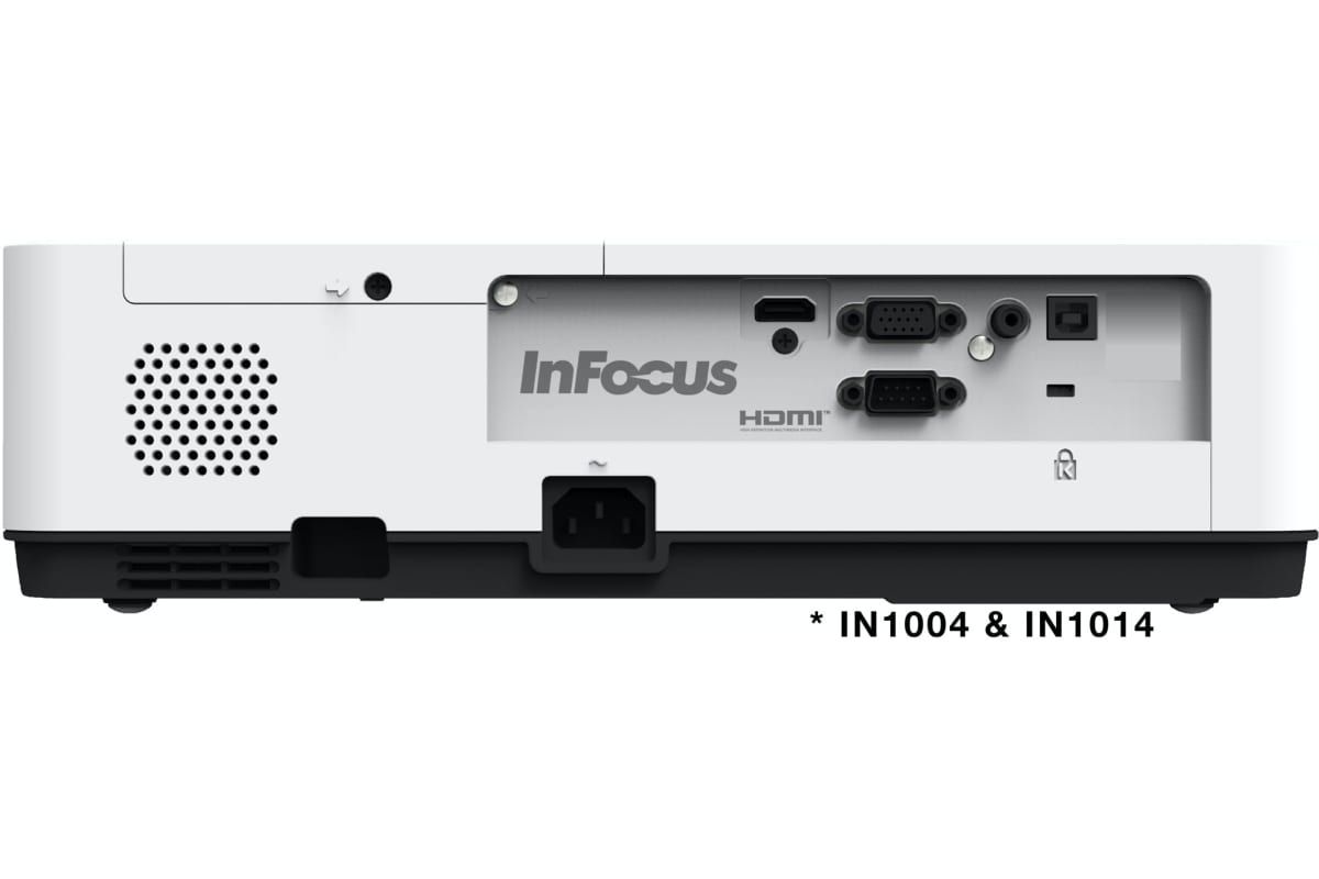 Проектор INFOCUS [IN1046] 3LCD, 5000 lm, WXGA, 1.262.09:1, 50000:1, 16W, 2хHDMI 1.4b, VGA in, Compos