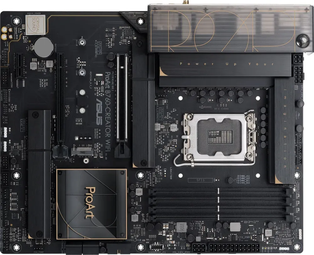 Материнская плата Asus PROART B760-CREATOR WIFI Soc-1700 Intel B760 4xDDR5 ATX AC`97 8ch(7.1) 1 x 2.5Gigabit + Gigabit Ethernet RAID+HDMI+DP