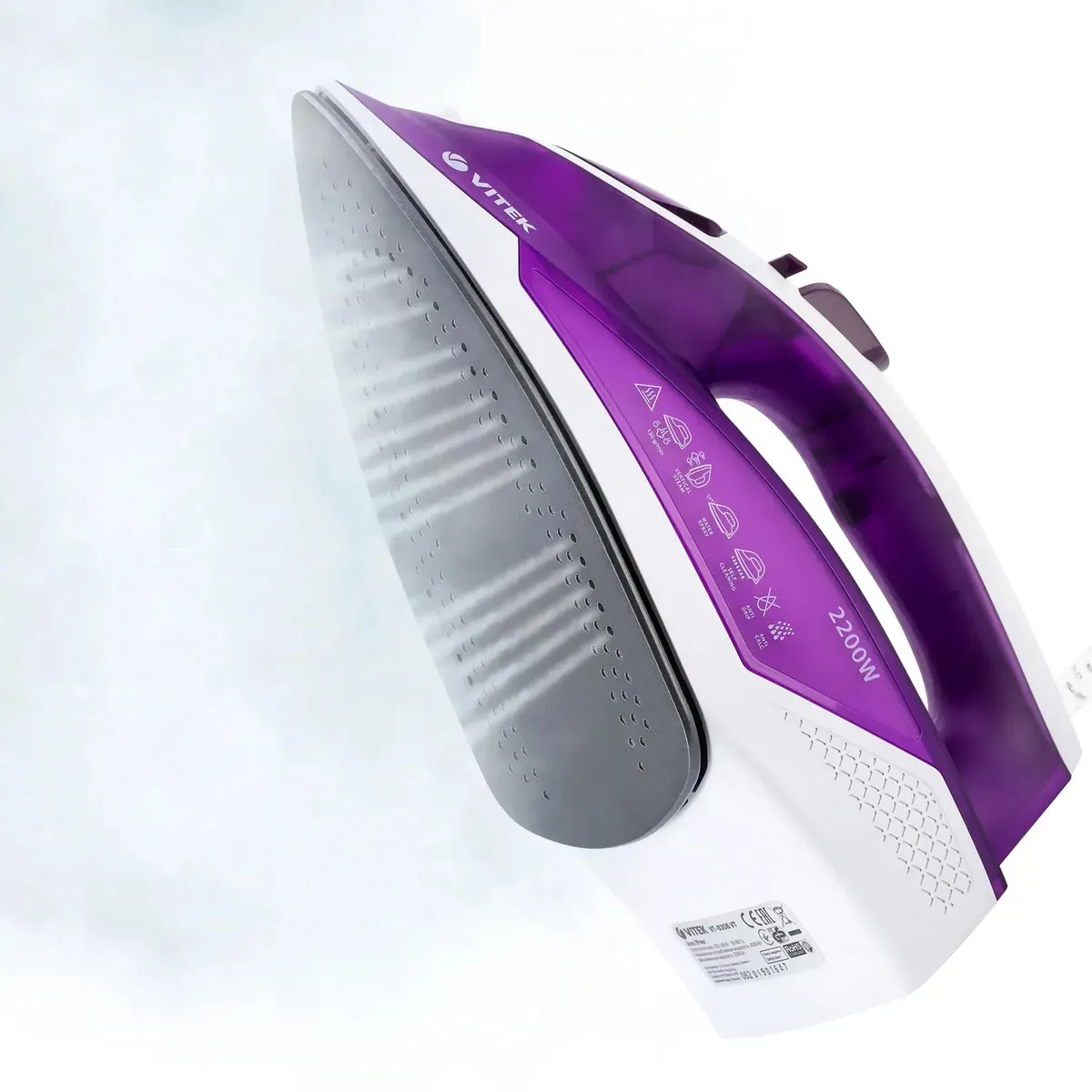 Утюг VITEK VT-8308 VT, 2400Вт, белый/сиреневый
