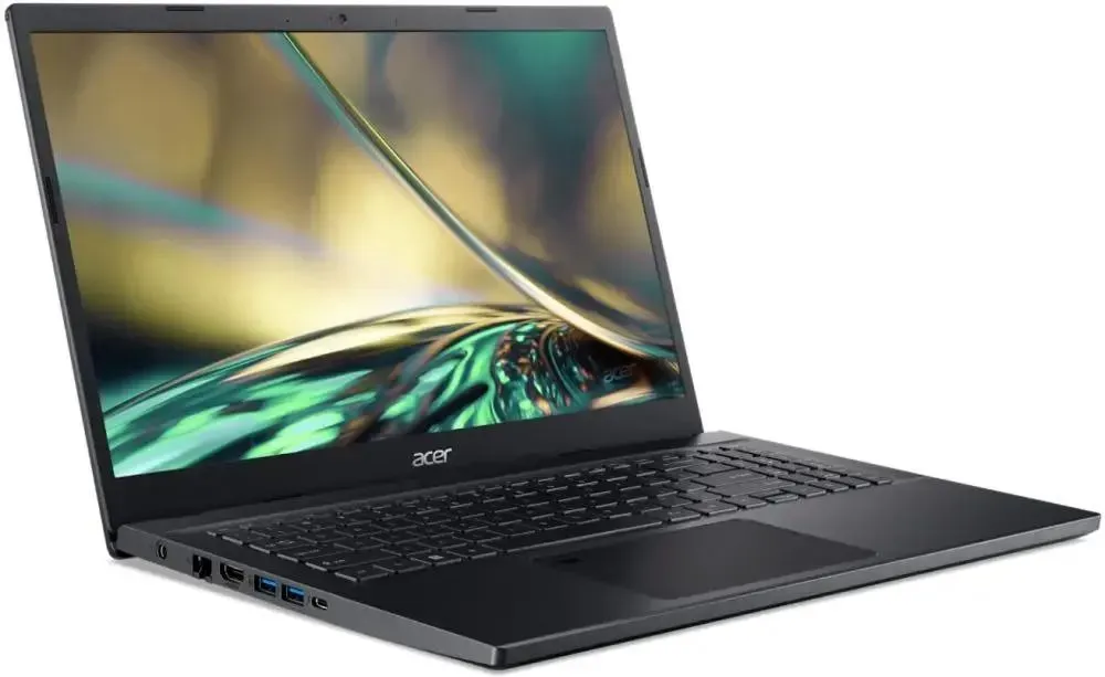 Ноутбук 15.6" IPS FHD Acer Aspire A715-76G-54NX black (Core i5 12450H/8Gb/512Gb SSD/GTX1650 4Gb/noOS
