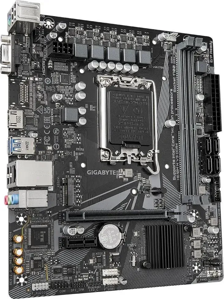 Материнская плата Gigabyte H610M H V3 DDR4 H610 Socket-1700 2xDDR4, 4xSATA3, 1xM.2, 1xPCI-E16x, 2xUSB3.2, D-Sub, HDMI, Glan, mATX