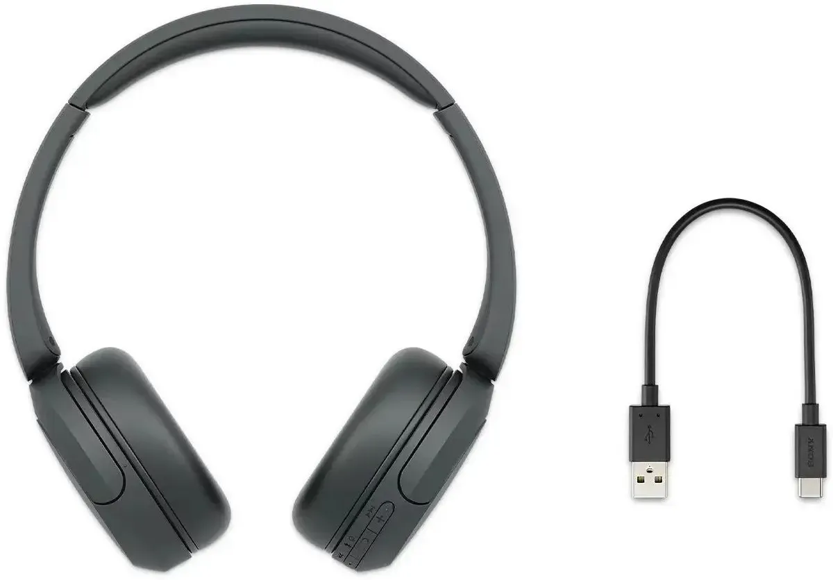 Наушники Sony WH-CH520, Bluetooth, накладные, черный [wh-ch520/b]