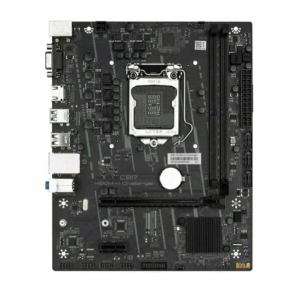 Материнская плата CBR H510M-H Challenger, Socket1200, Intel H510, 2xDDR4, PCI-Ex16, 3SATA3, 5.1-ch,