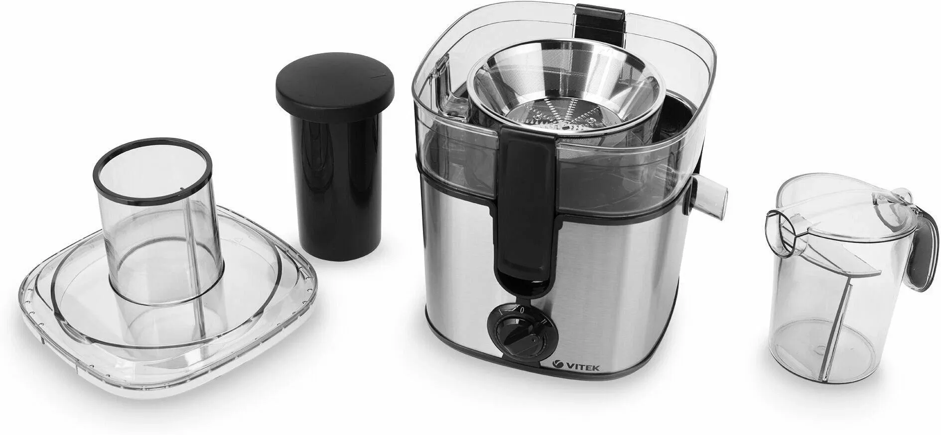 Соковыжималка центробежная Vitek VT-1600 1000Вт рез.сок.:600мл. стальной