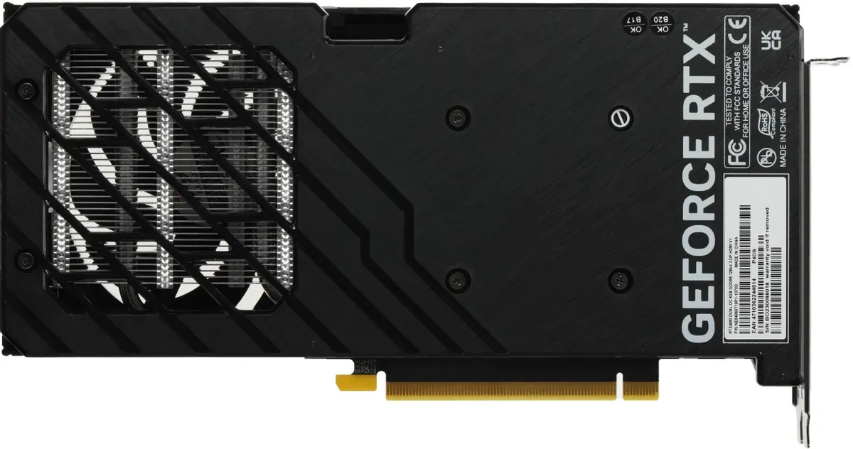 Видеокарта Palit GeForce RTX 4060 8192Mb, Dual OC 8G (NE64060T19P1-1070D) 1xHDMI, 3xDP, Ret