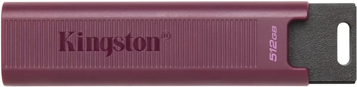 Флешка USB Kingston DataTraveler Max 512ГБ, USB3.2, черный и бордовый (DTMAXA/512GB)