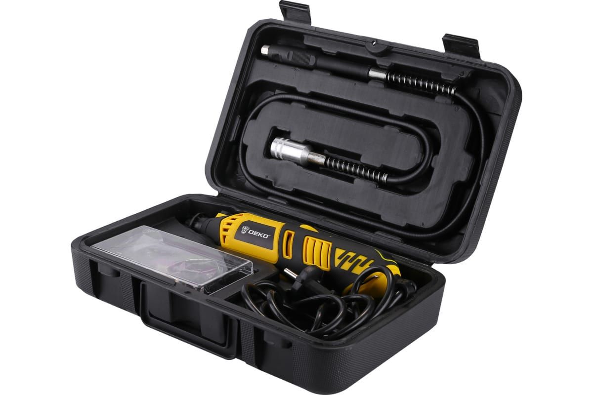Электрический цифровой гравер DEKO 350Вт + набор 43 инструментов DKRT350E-LCD 43 tools +