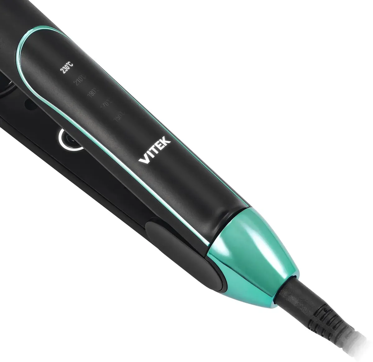 Выпрямитель Vitek VT-2247 50Вт черный/бирюзовый макс.темп.:230С покрытие:керамико-турмалиновое
