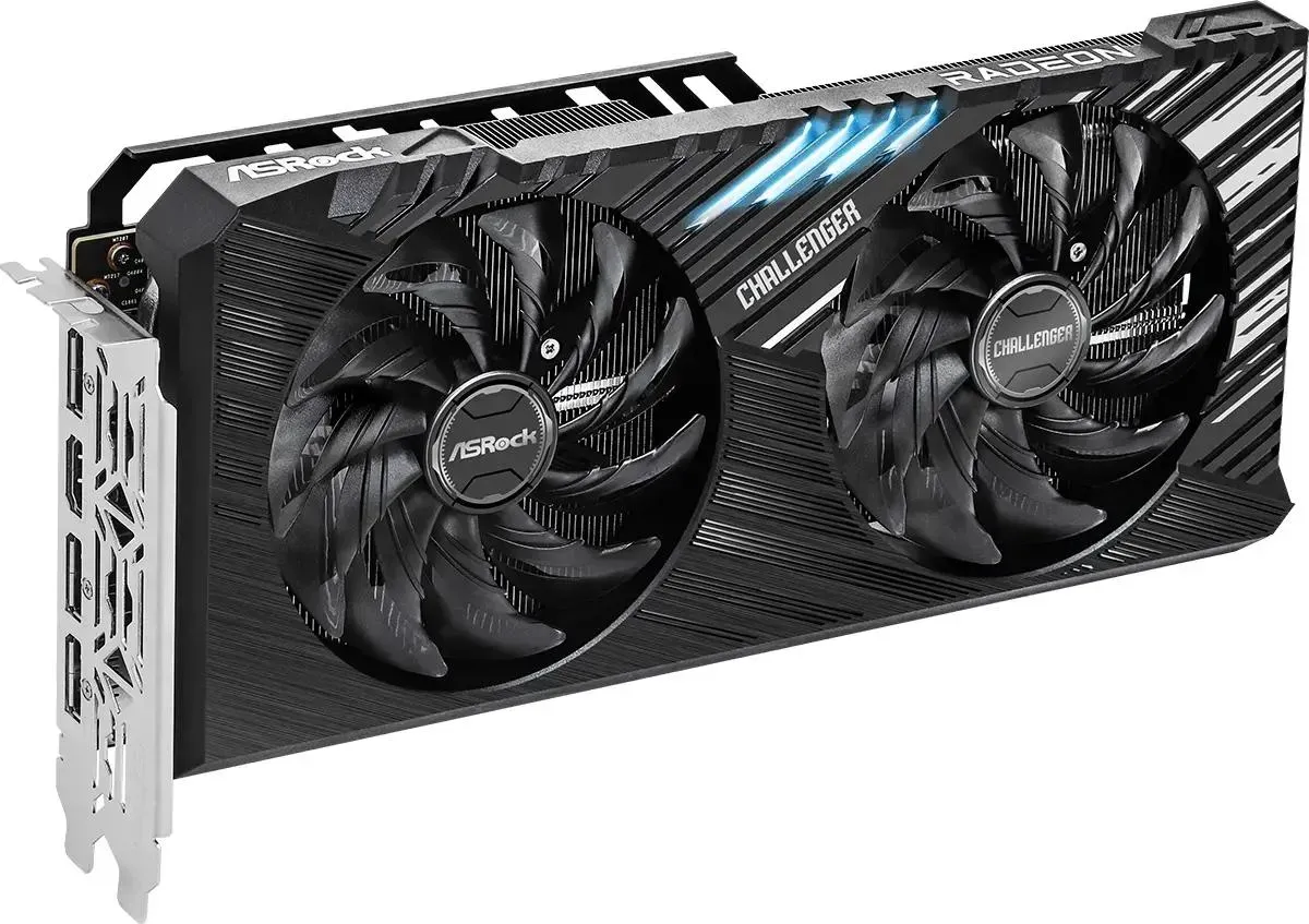 Видеокарта ASROCK AMD Radeon RX 7600XT RX7600XT CL 16GO 16ГБ Challenger, GDDR6, OC, Ret