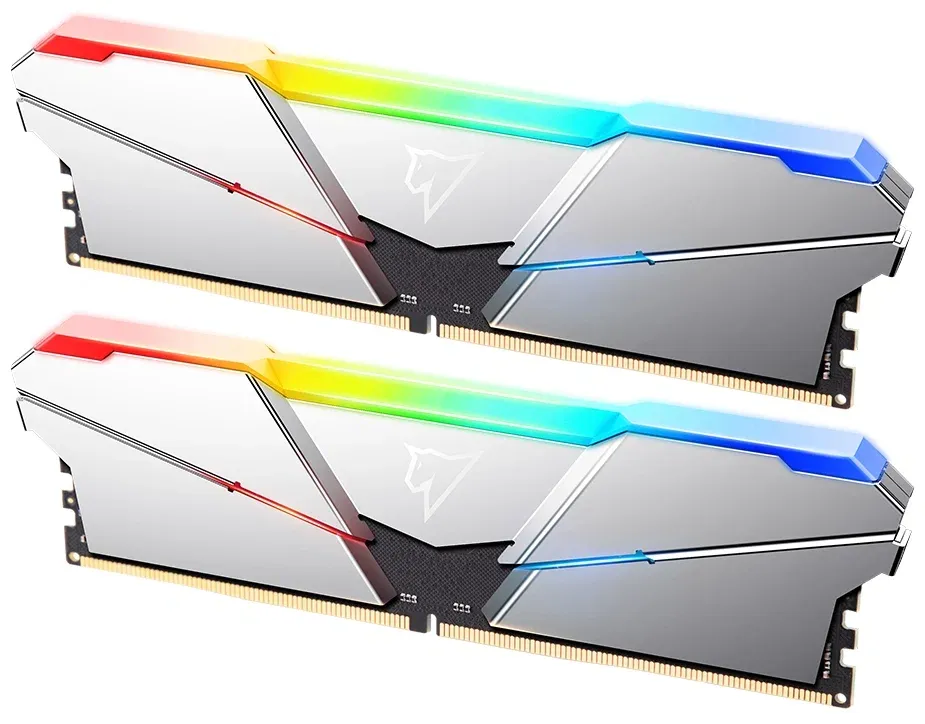 Оперативная память Netac Shadow RGB C40 Silver 32GB (16GB x 2) DDR5-4800