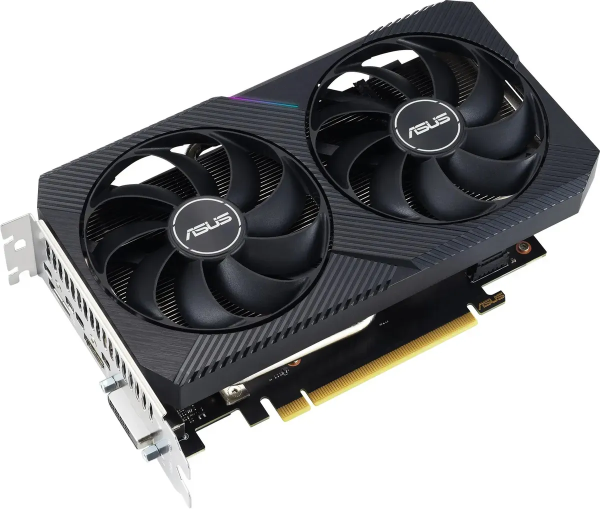 Видеокарта Asus DUAL-RTX3050-O8G-V2 NVIDIA GeForce RTX 3050 8192Mb PCI-E 4.0 128 GDDR6 1822/14000 HDMIx1 DPx3 HDCP Ret