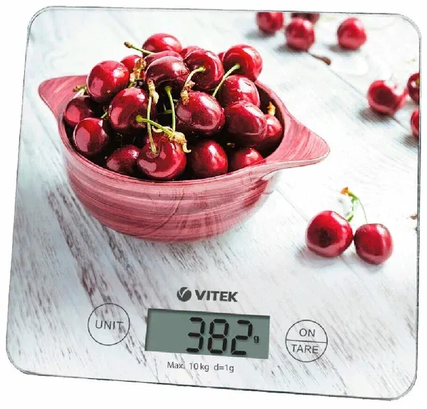 Весы кухонные VITEK VT-8002, до 10 кг черешня