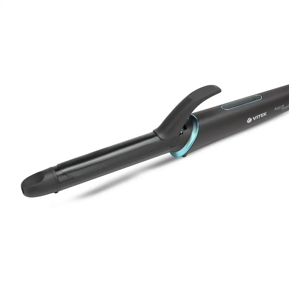 Щипцы Vitek Aquamarine VT-2312 50Вт черный/бирюзовый макс.темп.:200С покрытие:керамическое