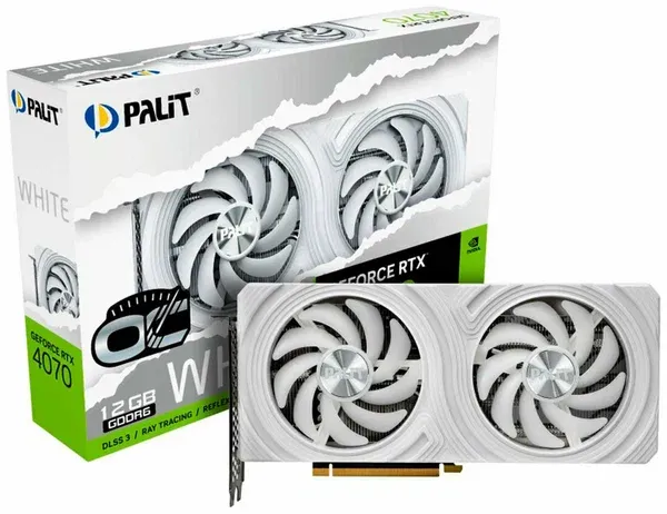 Видеокарта PALIT RTX 4070 12GB PA-RTX4070 WHITE OC 12GB