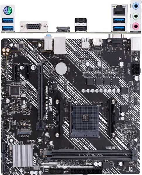 Материнская плата Asus PRIME A520M-K Soc-AM4 AMD A520 2xDDR4 mATX AC`97 8ch(7.1) GbLAN RAID+VGA+HDMI
