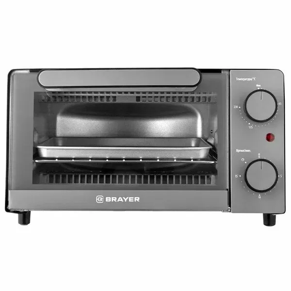 Мини-печь BRAYER BR2600  Мощность 1200 Вт Объем 9 л , черный