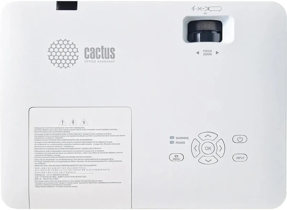 Проектор Cactus CS-S1.WT 3LCD 34000Lm LS 3400Lm ANSI (1024x768) 15000:1 ресурс лампы:10000часов 1xHDMI 3.06кг