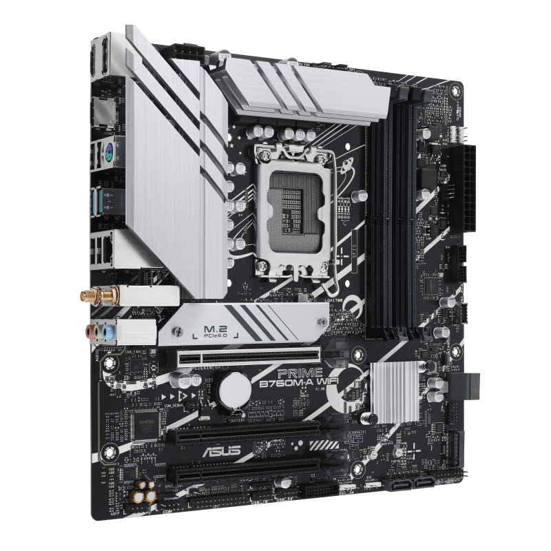 Материнская плата ASUS Prime B760M-A WiFi B760 Socket-1700 4xDDR5, 4xSATA3, RAID, 2xM.2, 3xPCI-E16x