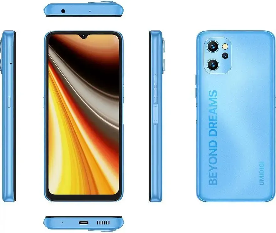 Смартфон UMIDIGI Power 7 Max 6+128G, 48+8+5MP/16MP/NFC/4G/And11/10000 mAh, Atlantic Blue