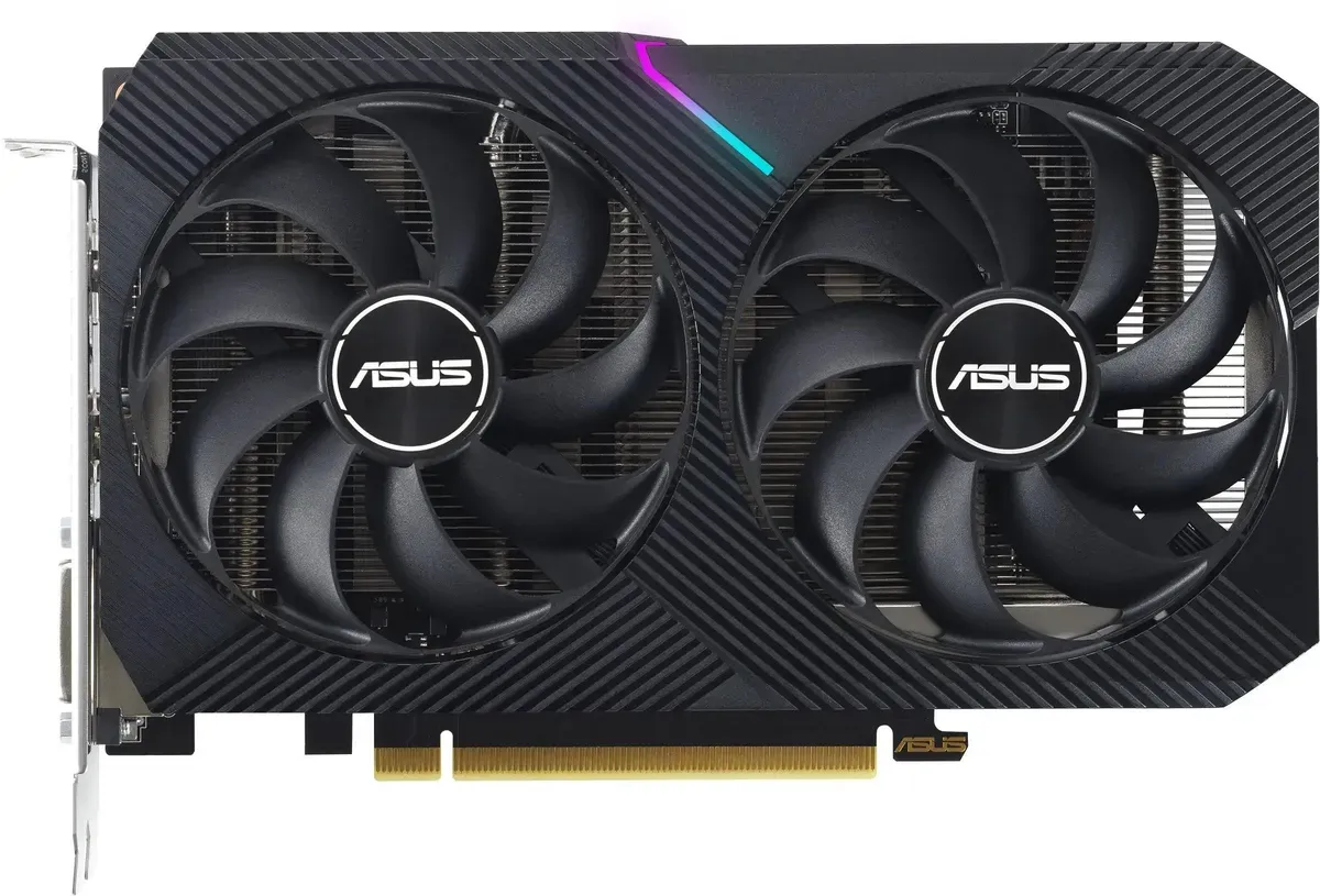 Видеокарта Asus DUAL-RTX3050-O8G-V2 NVIDIA GeForce RTX 3050 8192Mb PCI-E 4.0 128 GDDR6 1822/14000 HDMIx1 DPx3 HDCP Ret
