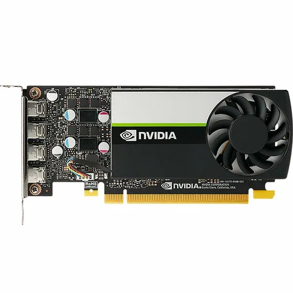 Видеокарта PNY PCI-E T1000 NVIDIA T1000 8192Mb 128 GDDR6 1065/10000 mDPx4 Ret low profile