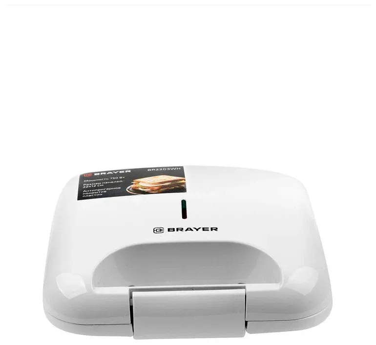 Сэндвичница BRAYER BR2203WH 750 Вт, белый
