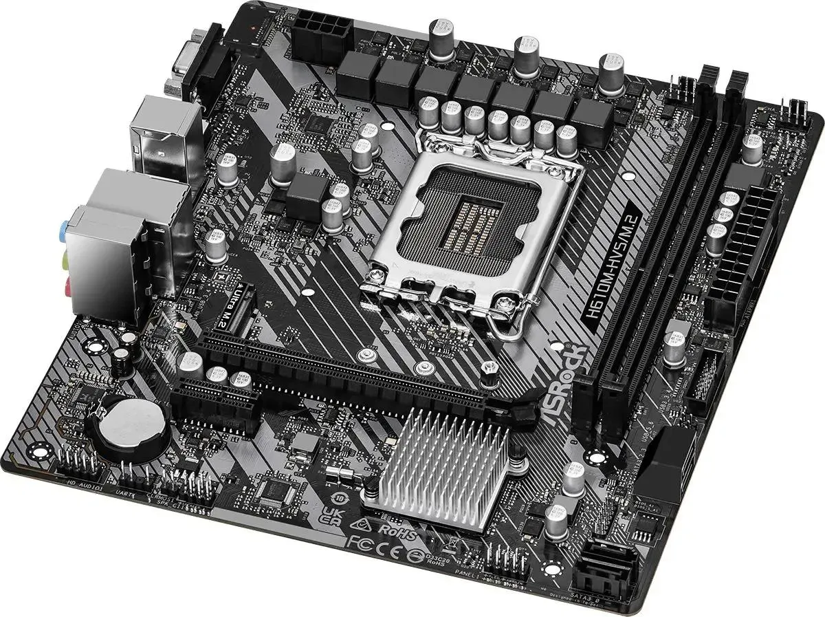 Материнская плата ASROCK H610M-HVS/M.2 R2.0, LGA 1700, Intel H610, mATX, Ret