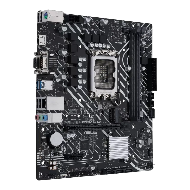 Материнская плата ASUS PRIME H610M-D D4,LGA1700,Intel H610,DDR4 DIMM,microATX