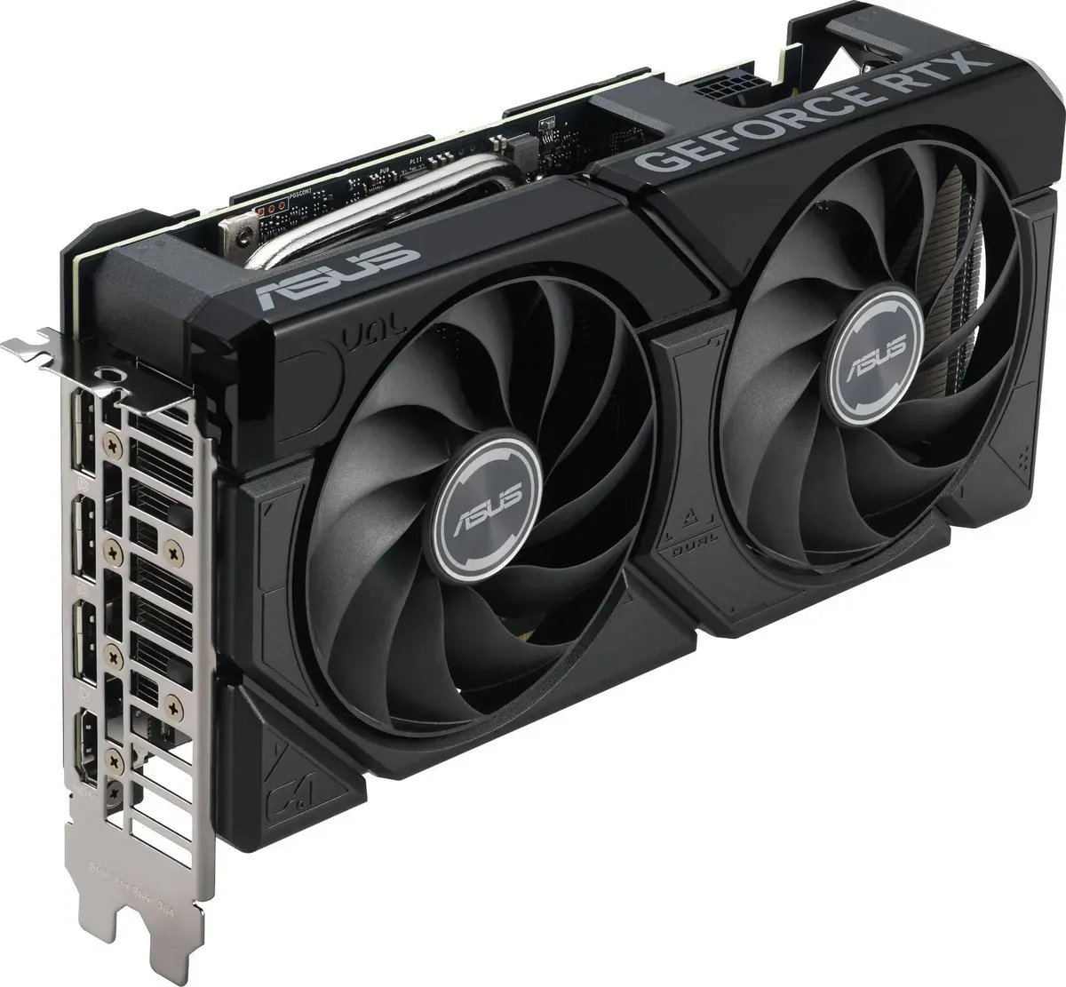 Видеокарта Asus PCI-E 4.0 DUAL-RTX4070S-O12G-EVO NVIDIA GeForce RTX 4070 Super 12Gb 192bit GDDR6X 2520/21000 HDMIx1 DPx3 HDCP Ret