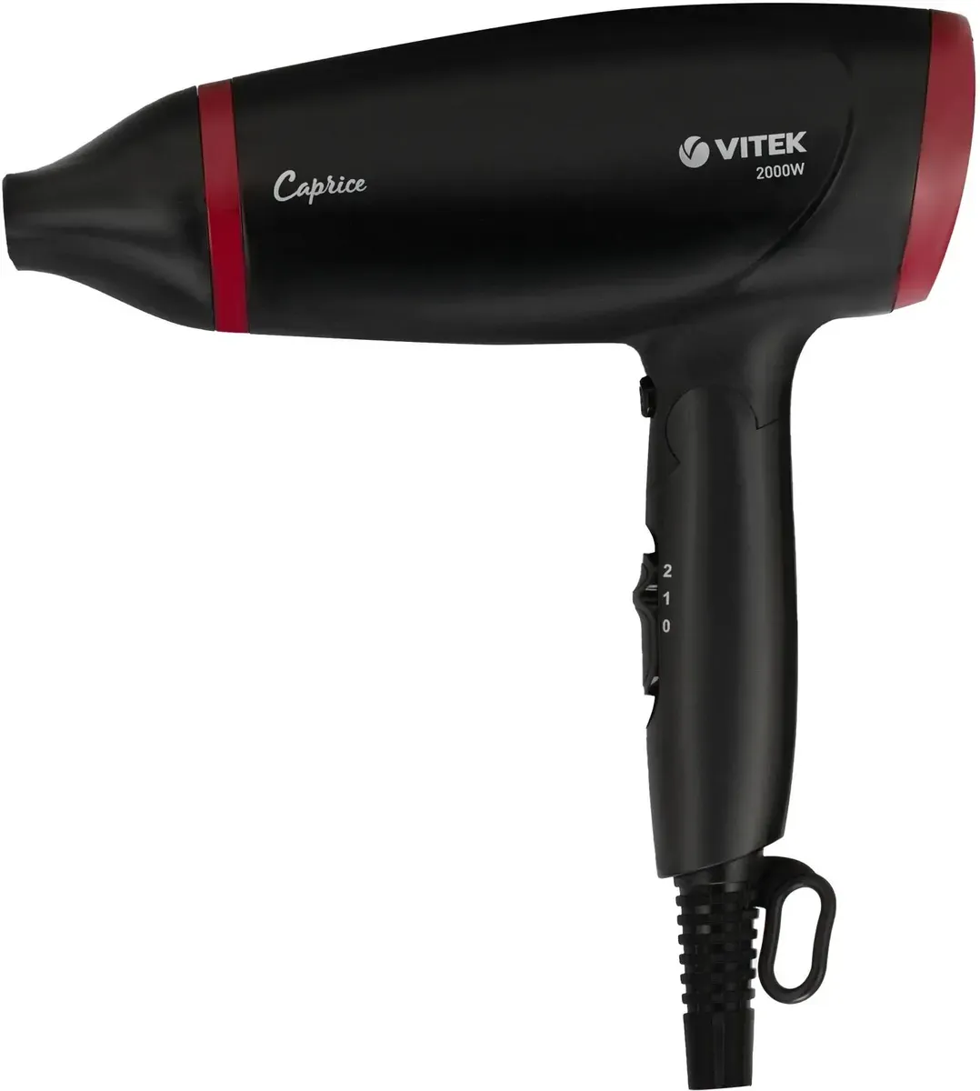 Фен Vitek VT-1307, 2000Вт, черный/красный