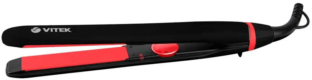 Выпрямитель Vitek VT-1313 49Вт макс.темп.:220С покрытие:керамико-турмалиновое, черный/красный