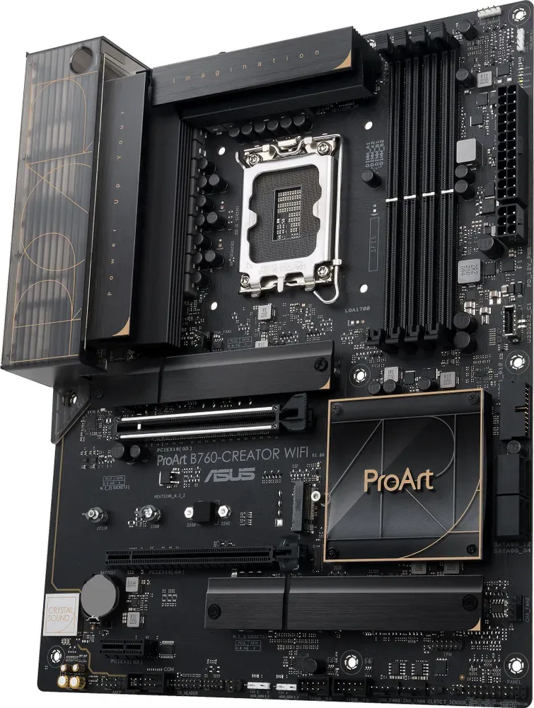 Материнская плата Asus PROART B760-CREATOR WIFI Soc-1700 Intel B760 4xDDR5 ATX AC`97 8ch(7.1) 1 x 2.5Gigabit + Gigabit Ethernet RAID+HDMI+DP