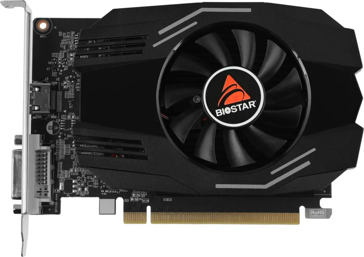 Видеокарта Biostar PCI-E 4.0 GT1030-4GB DDR4 NVIDIA GeForce GT 1030 4Gb 64bit DDR4 1152/2000 DVIx1 HDMIx1 HDCP Ret