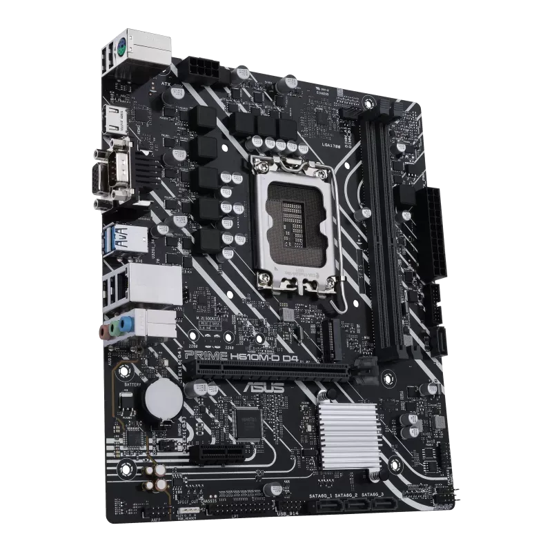 Материнская плата ASUS PRIME H610M-D D4,LGA1700,Intel H610,DDR4 DIMM,microATX