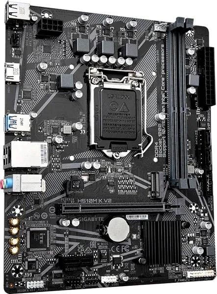 Материнская плата Gigabyte H510M K V2 (V2.0) Soc-1200 Intel H470 2xDDR4 mATX AC`97 8ch(7.1) GbLAN+HDMI
