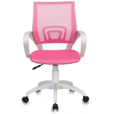 Кресло Бюрократ CH W696, на колесиках, сетка/ткань, розовый [ch w696 pink]
