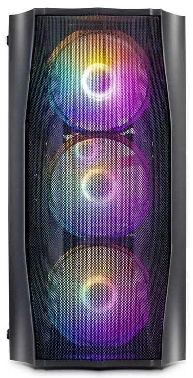 Корпус 1STPLAYER FIREBASE X3-M Black / mATX, TG / 4x120mm LED fans inc. / X3-M-BK-4F1