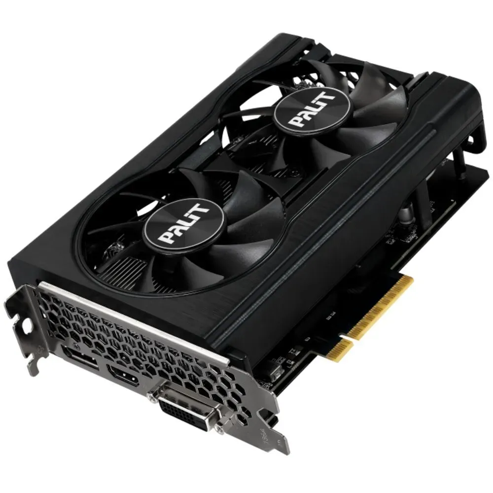 Видеокарта PCI-E Palit GeForce RTX 3050 Dual (NE63050018P1-1070D V1) 8GB DDR 6 128-bit 8nm 1552/1400