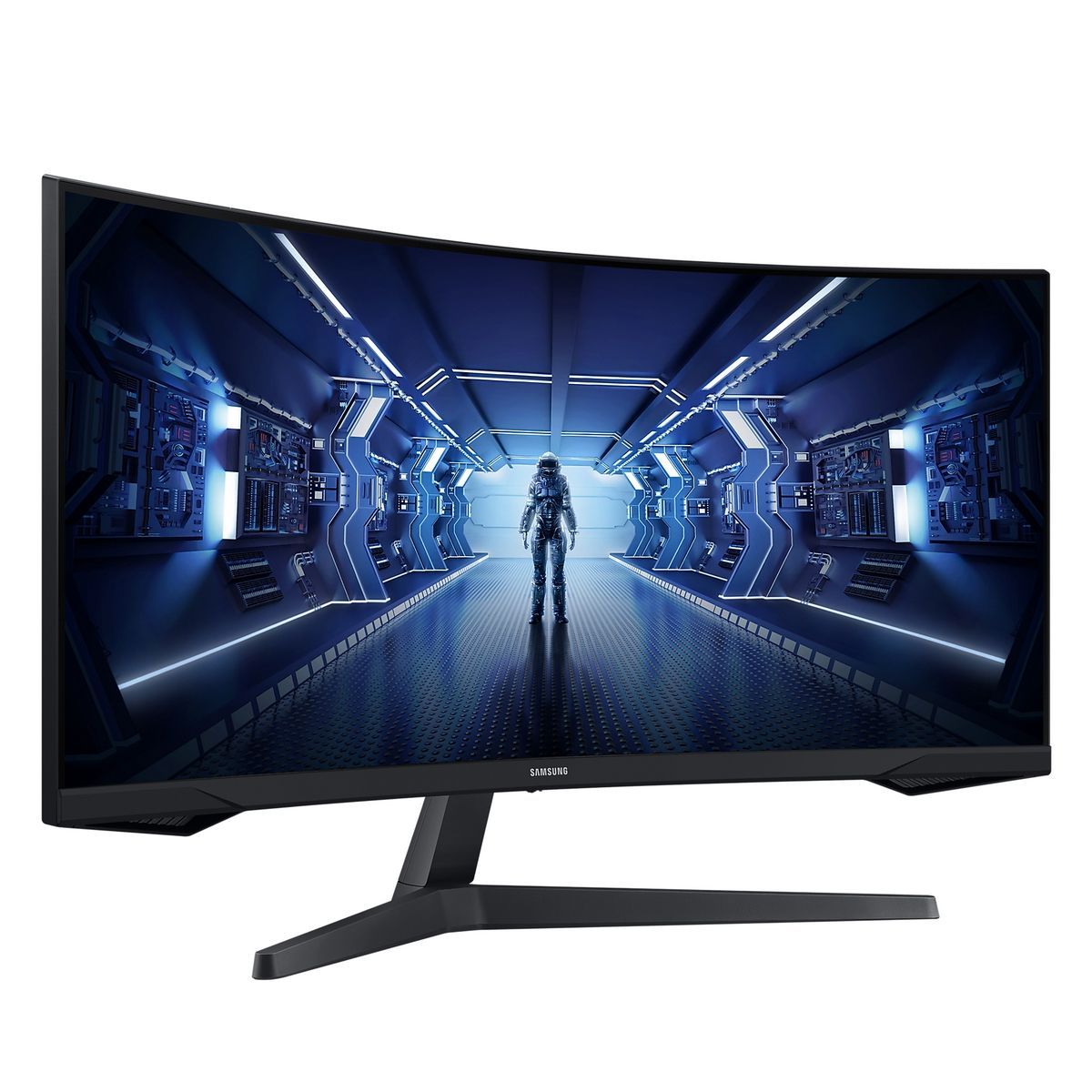 34"Монитор Samsung C34G55TWWI Odyssey G5, 3440x1440, 165 Гц, *VA,, черный