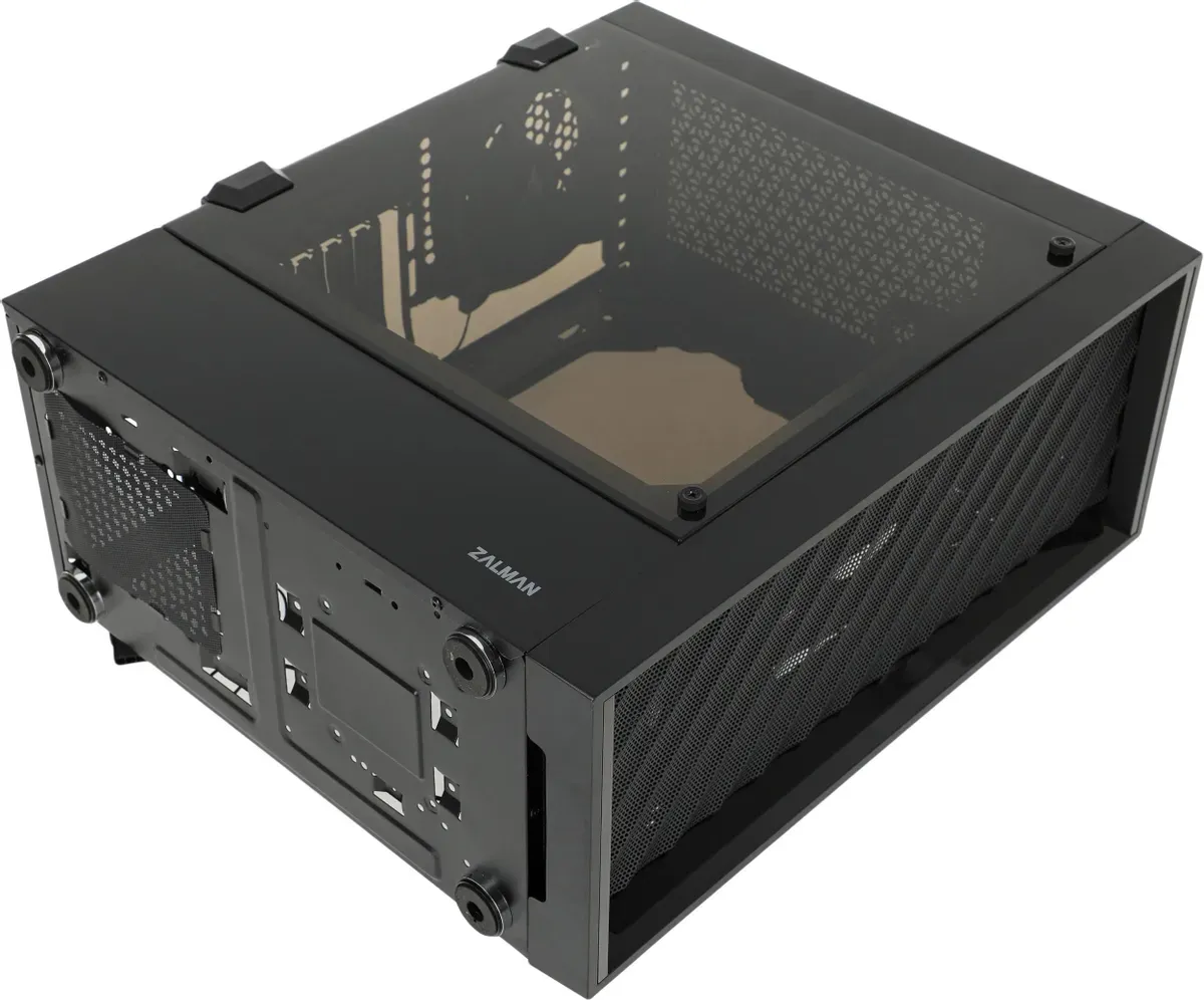 Корпус ZALMAN T7, ATX, BLACK, WINDOW, 2xCOMBO (3.5" or 2.5"), 4x2.5", 2xUSB2.0, 1xUSB3.0, FRONT 1x120mm, REAR 1x120mm