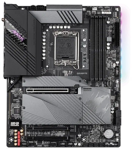 Материнская плата GIGABYTE B760 AORUS MASTER DDR4, Socket1700, Intel B760, 4xDDR4, 3PCI-Ex16, 4SATA3, 7.1-ch, 2.5GLAN, 7 USB 3.2, 2 USB Type-C, HDMI, DP, ATX, Retail