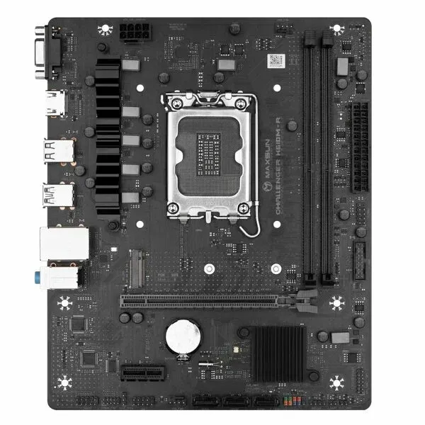 Материнская плата MaxSun Challenger H610M-R, S1700, Intel H610, 2xDDR4, PCI-Ex16, 3SATA3