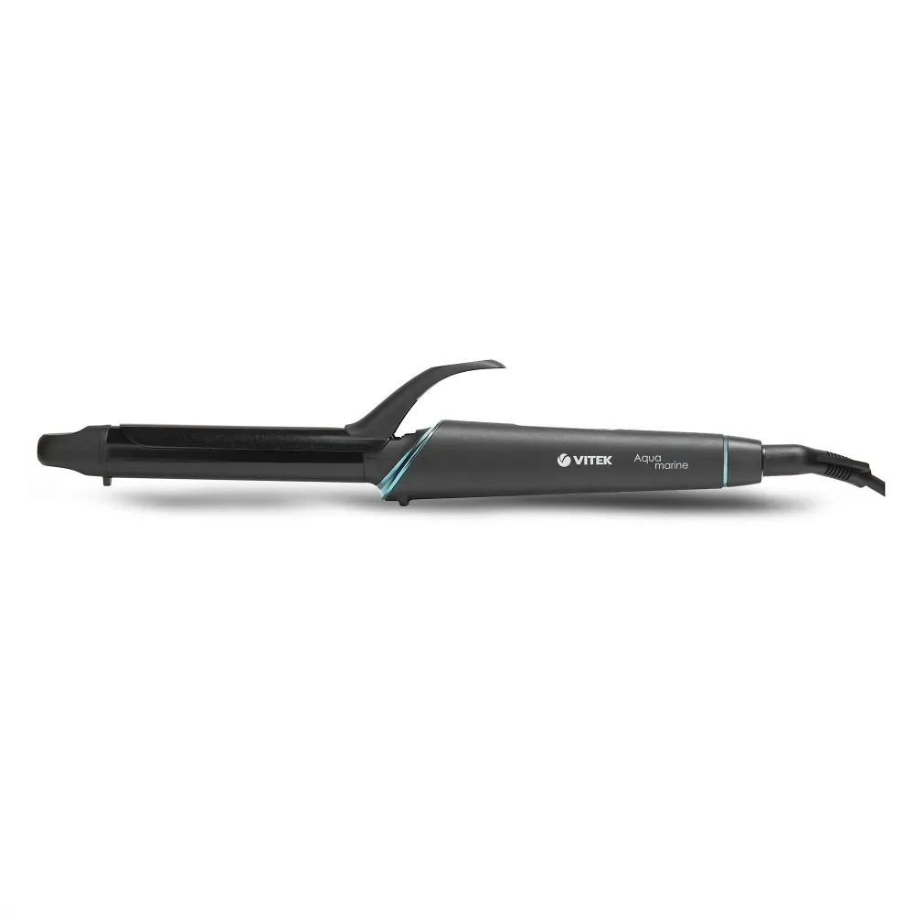Щипцы Vitek Aquamarine VT-2312 50Вт черный/бирюзовый макс.темп.:200С покрытие:керамическое