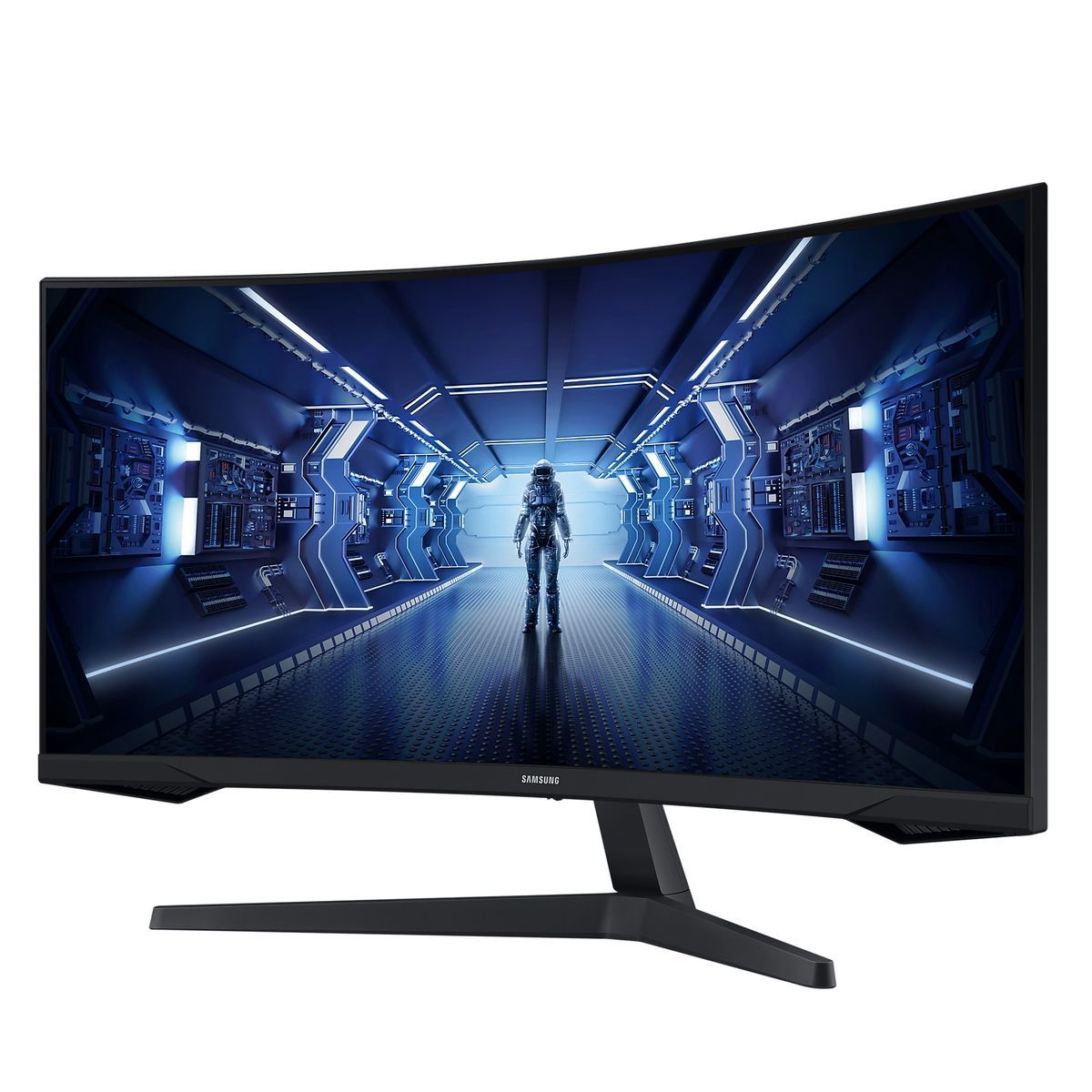 34"Монитор Samsung C34G55TWWI Odyssey G5, 3440x1440, 165 Гц, *VA,, черный