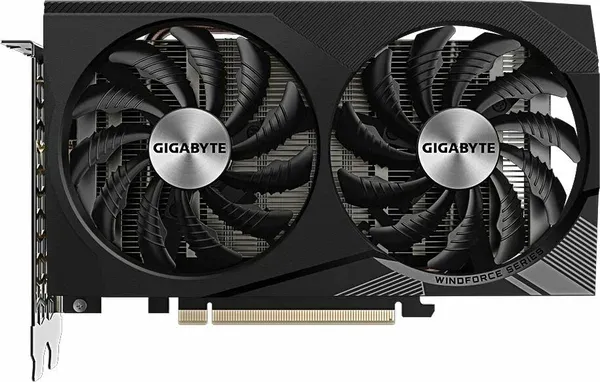 Видеокарта Gigabyte PCI-E 4.0 GV-N3050WF2OCV2-8GD NVIDIA GeForce RTX 3050 8192Mb 128 GDDR6 1792/14000 DVIx1 HDMIx1 DPx1 HDCP Ret