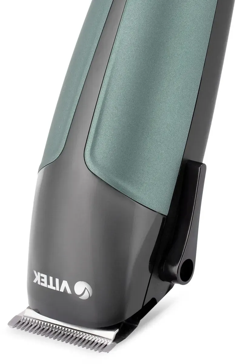 Машинка для стрижки Vitek VT-2570 черный/зеленый 12Вт